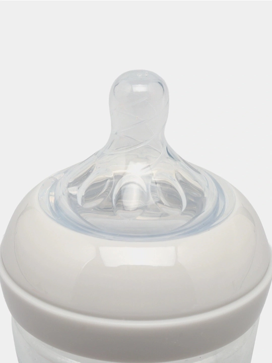 BabyLand tabiiy silikonli butilka, chaaloqlarni ovatlantirish uchun,125, 260 ml hajmli