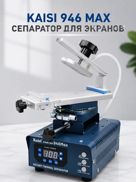 KAISI 946 MAX роторный сепаратор для LCD/OLED экранов с вакуумным нагревом - 