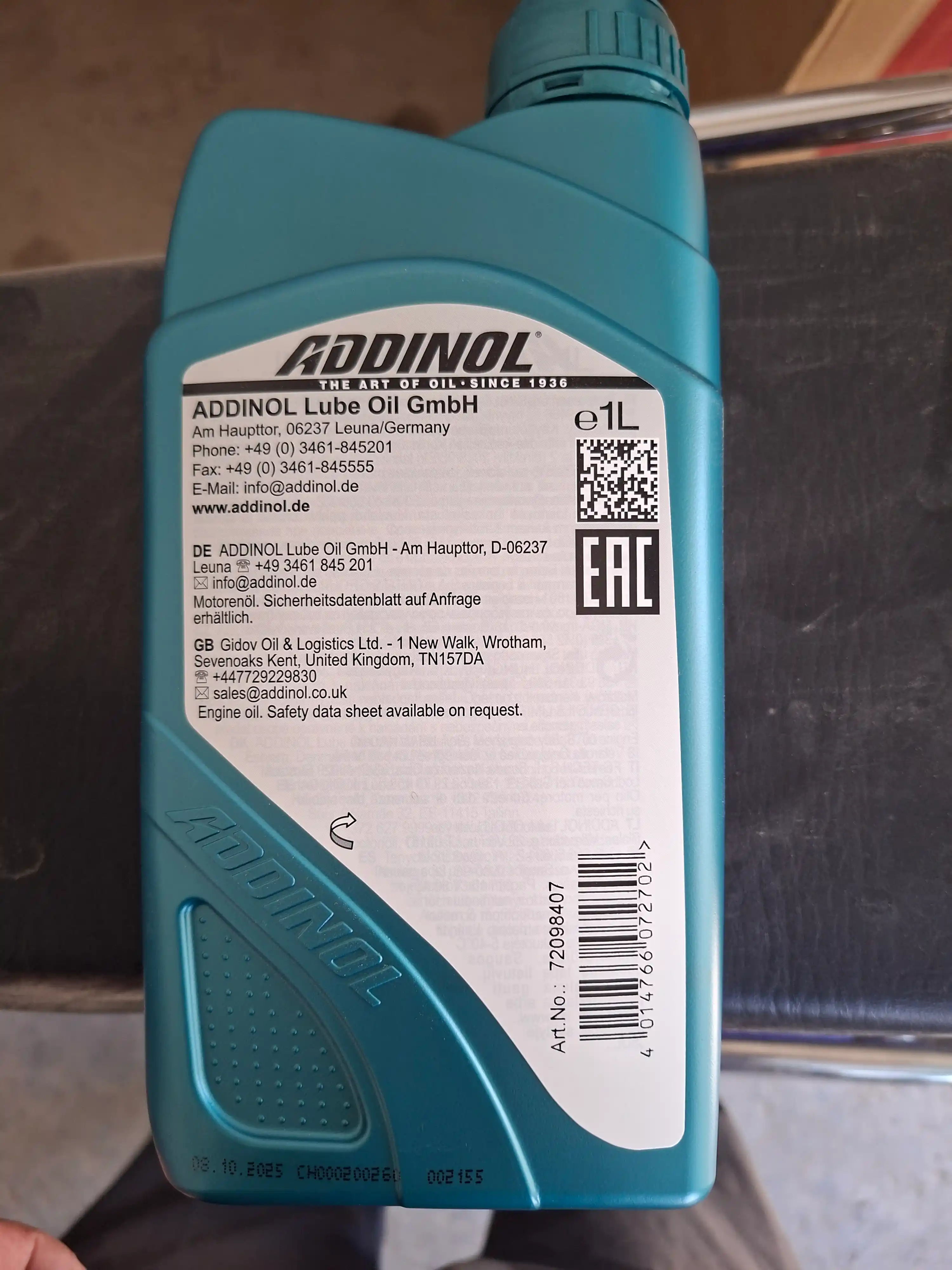 Yarim sintetik motor moyi ADDINOL SEMI SYNTH 10W-40