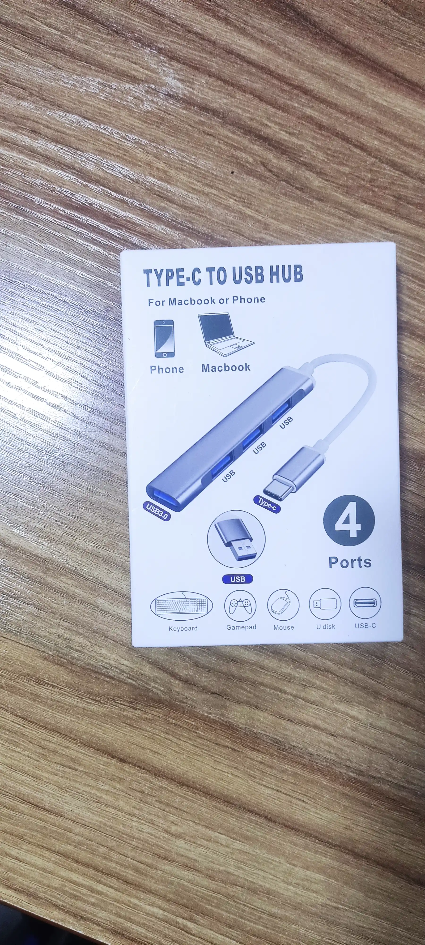 4 portli USB HUB 3.0 Type-C Hub konsentratori, USB porti