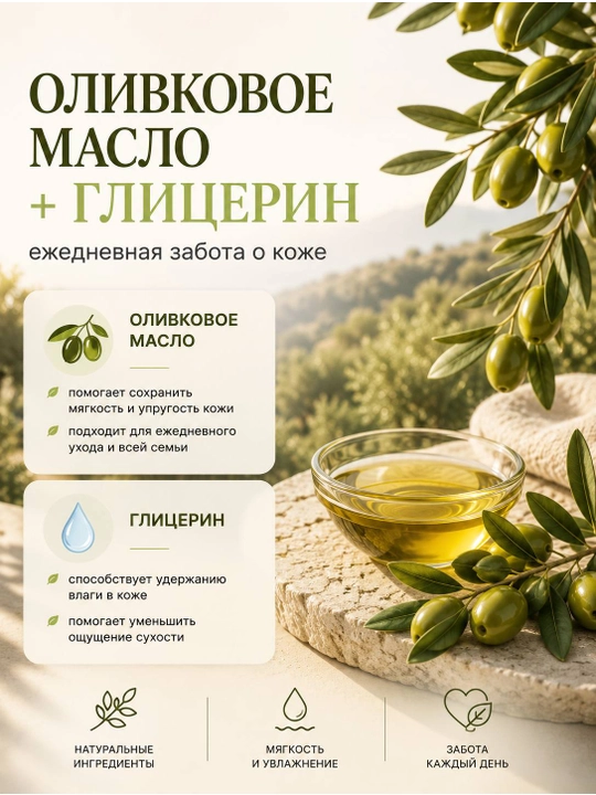 Dalan d’Olive Nourishing zaytun moyi va glitserinli bo‘lakli sovuni, 200 g