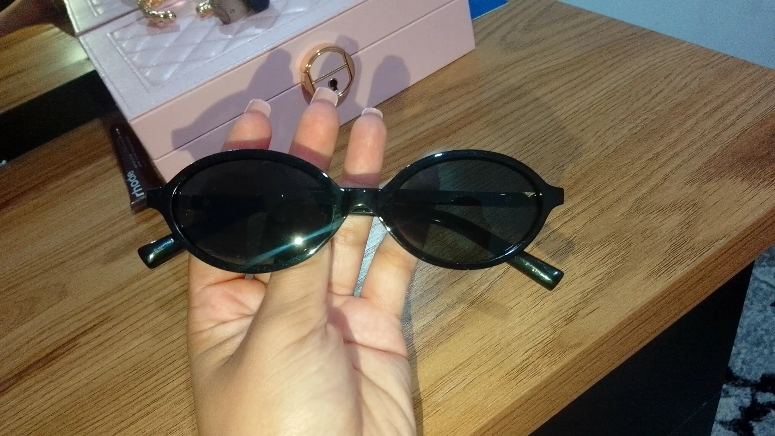 Ayollar ko‘zoynagi, retro uslubdagi MiuMiu quyoshdan himoyalovchi ko‘zoynagi, UV400 oval gardishli