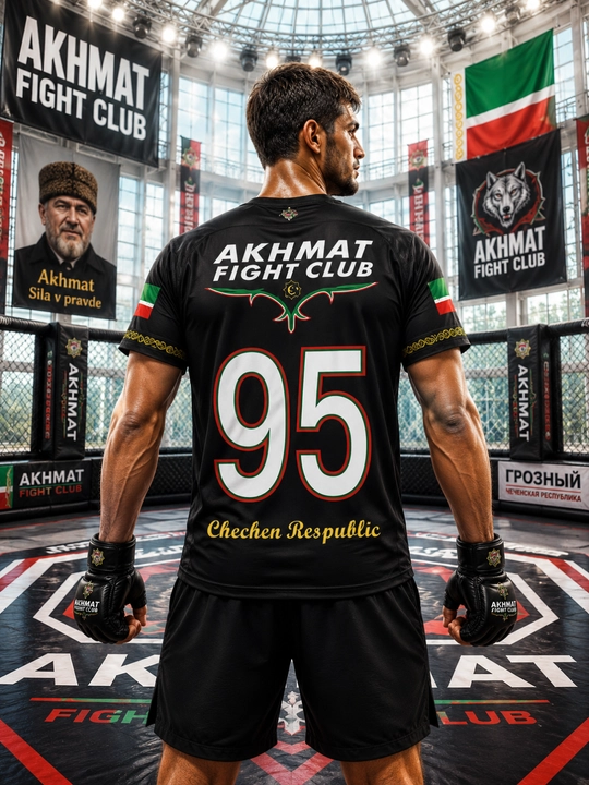 Erkaklar uchun AKHMAT Fight Club sport futbolkasi sport va trenerova uchun