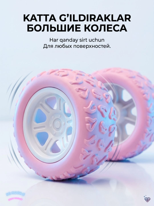 Машинка игрушечная с большими колесами, джип, монстр трак, инерционная машинка внедорожник
