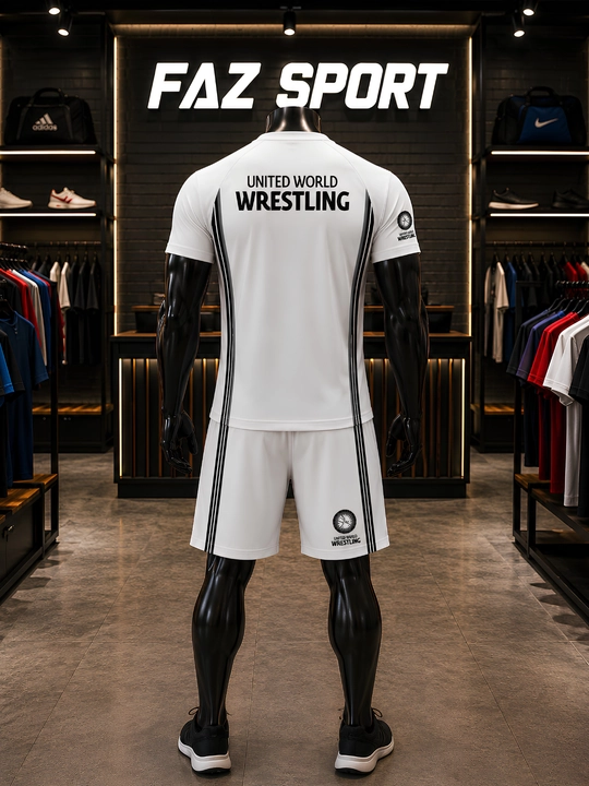 Wrestling United World Sports шорты и футболка, 2 в 1, рестлинг униформа ММА униформа