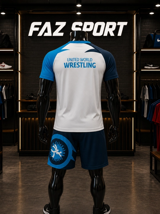 Wrestling United World Sports шорты и футболка, 2 в 1, рестлинг униформа ММА униформа