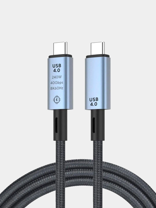 USB4 Type-C kabeli qattiq disk ma'lumotlarini uzatish tezligi 40 Gbit/s 8K, 60 Gts 4K, 1 m - 
