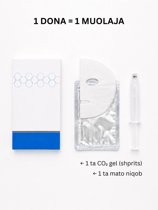 DJ Carborn Therapy karboksiterapiya CO2 gel niqobi, namlantiruvchi, 1 dona