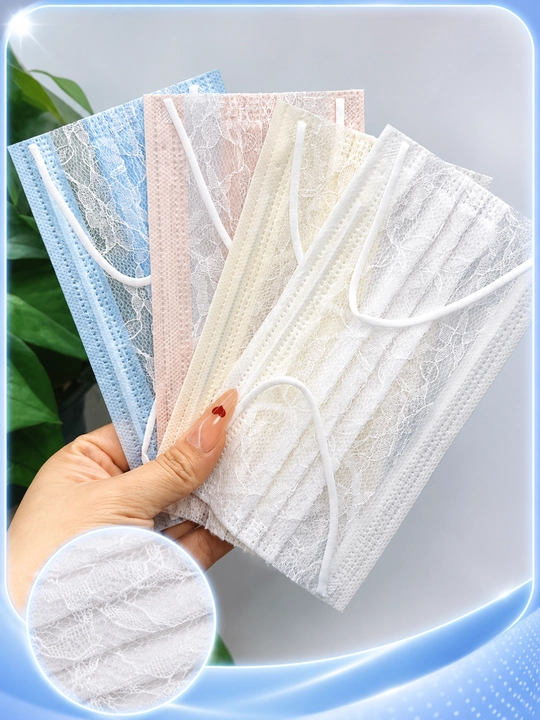 Набор одноразовых масок, украшенных элегантными цветочными узорами, цветочные маски