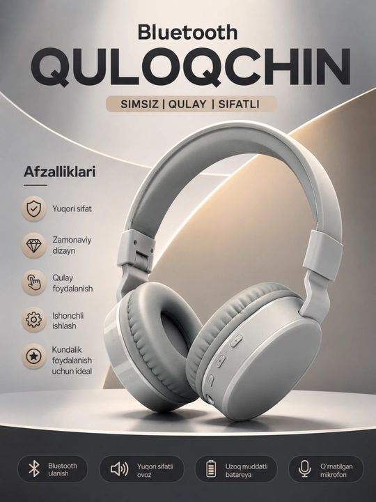 Kuchli bas va uzoq muddat xizmat qiladigan 881A Bluetooth simsiz quloqchinlari - 