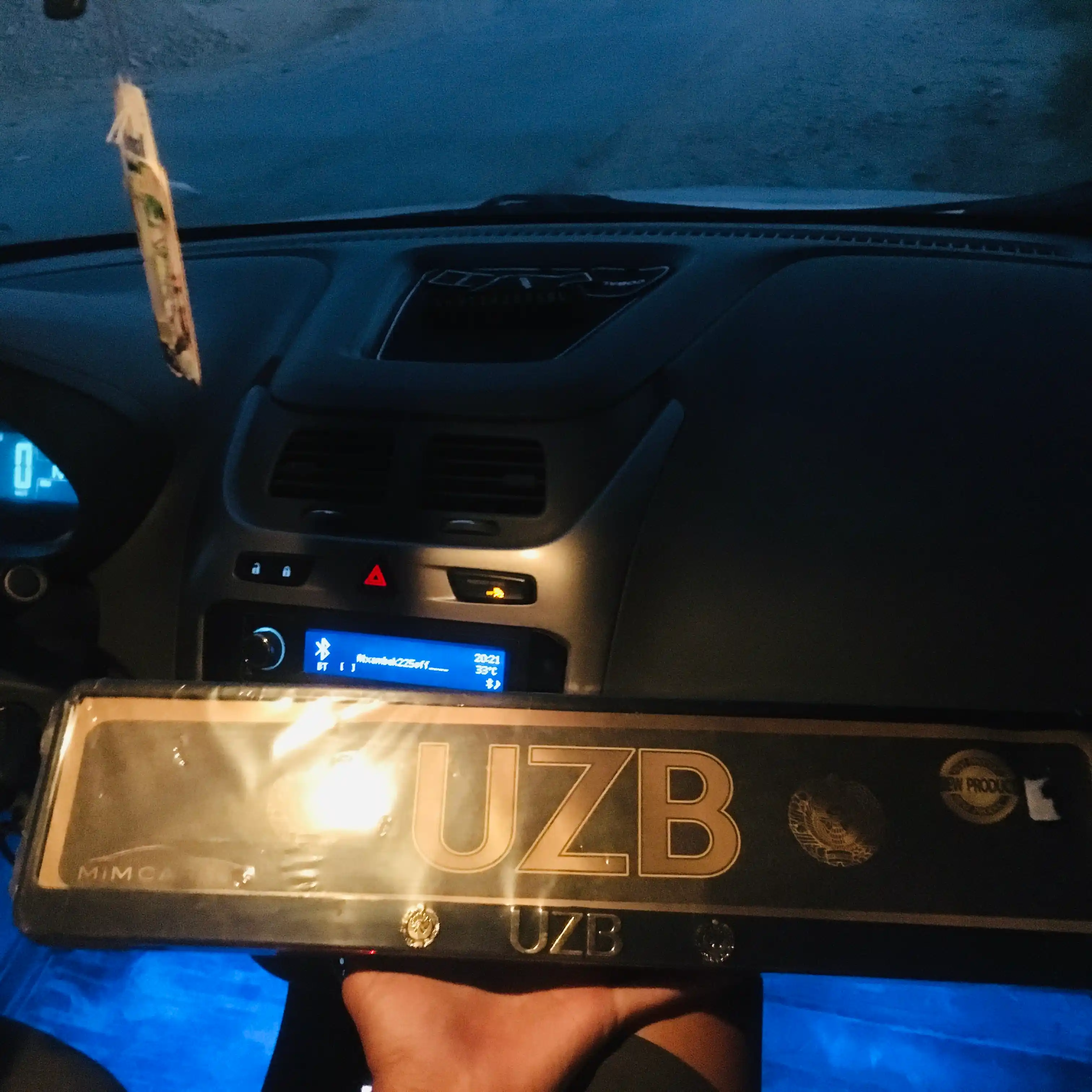 Подномер для госномера "UZB"