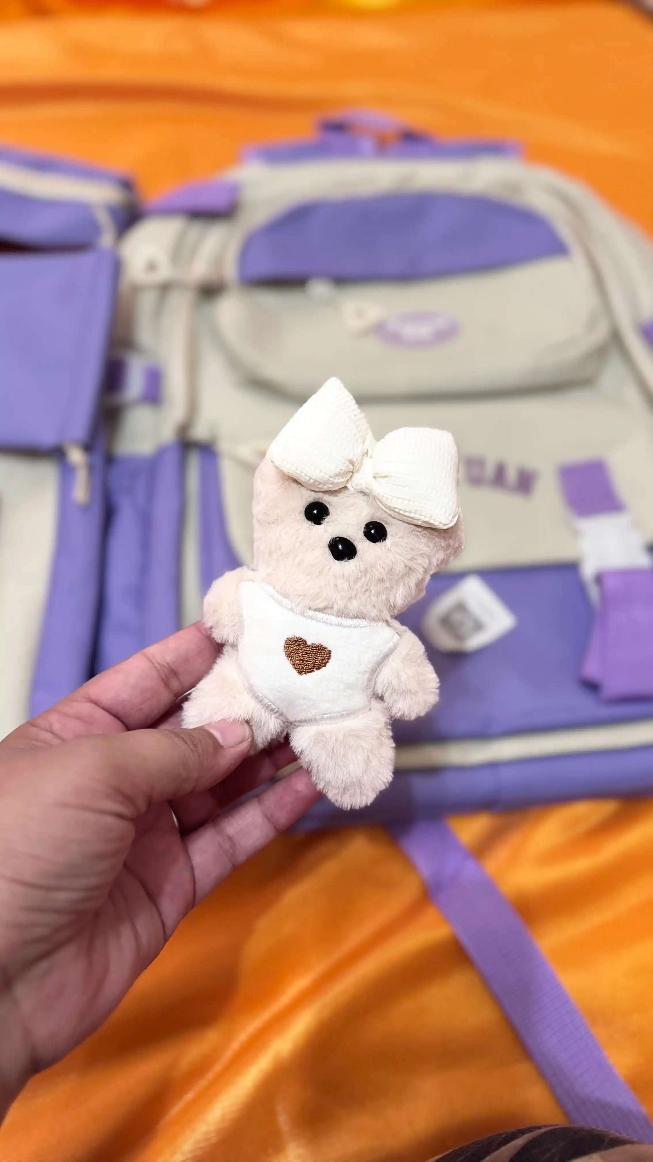 5 ta komplekt maktab sumkasi – Ryukzak + Shopper + Penal + Krossbody + Hamyon