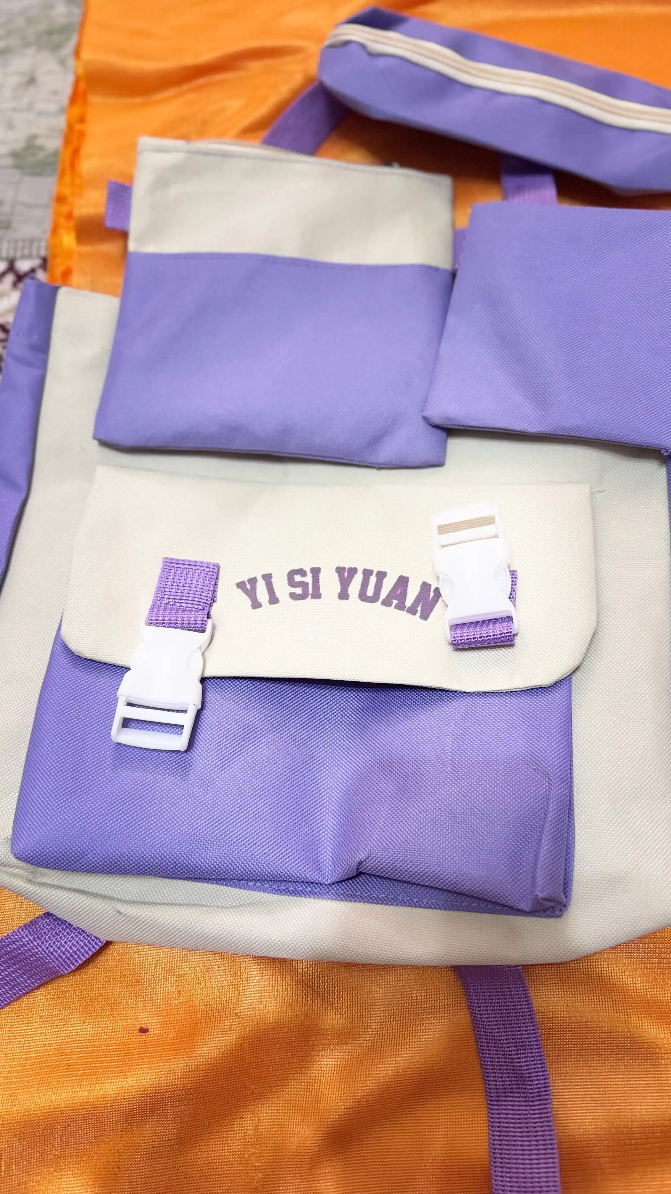 5 ta komplekt maktab sumkasi – Ryukzak + Shopper + Penal + Krossbody + Hamyon