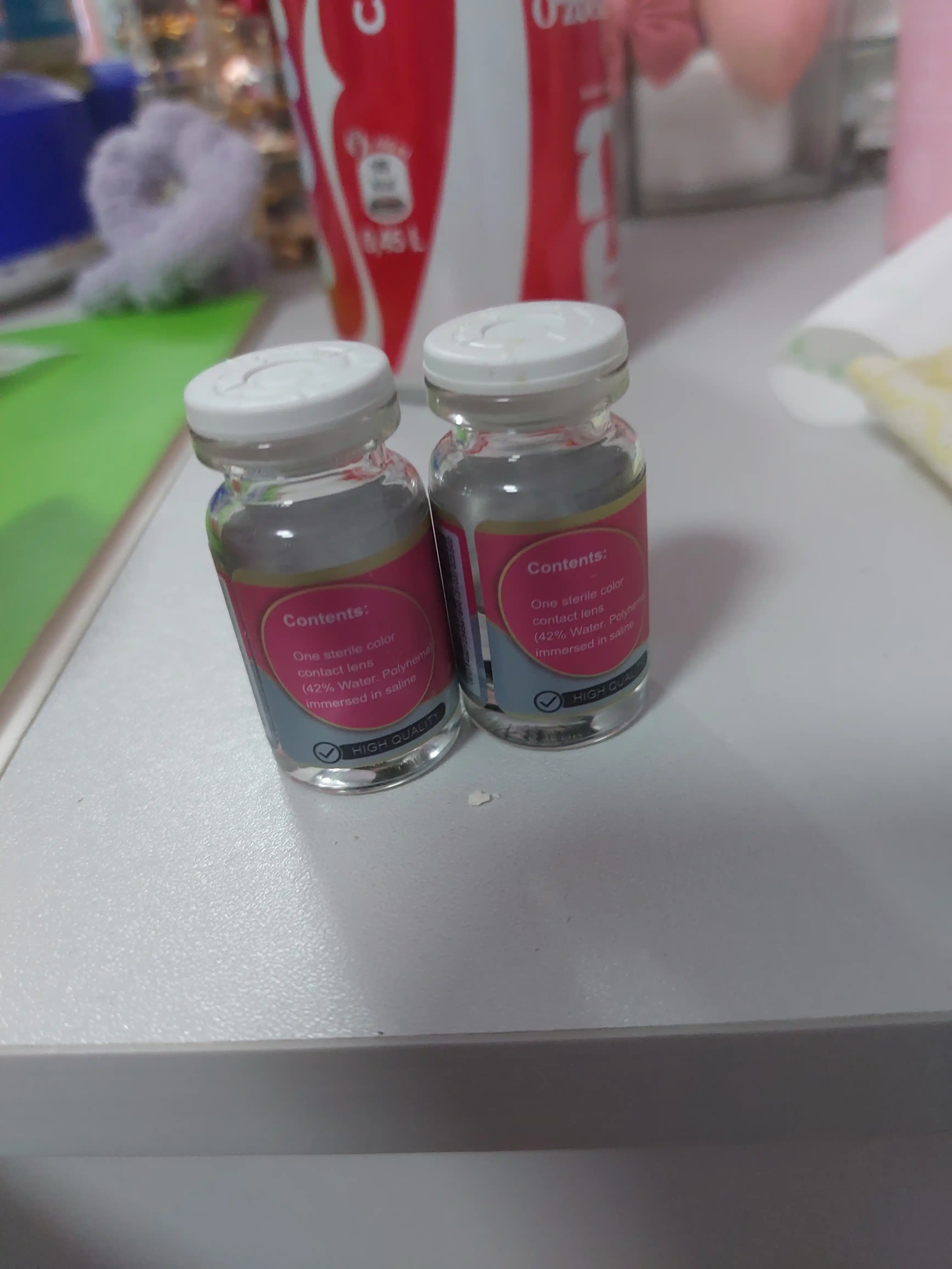 Rangli kosmetik kontakt linzalar, dioptriyasiz, dekorativ linzalar, 2 ta linza