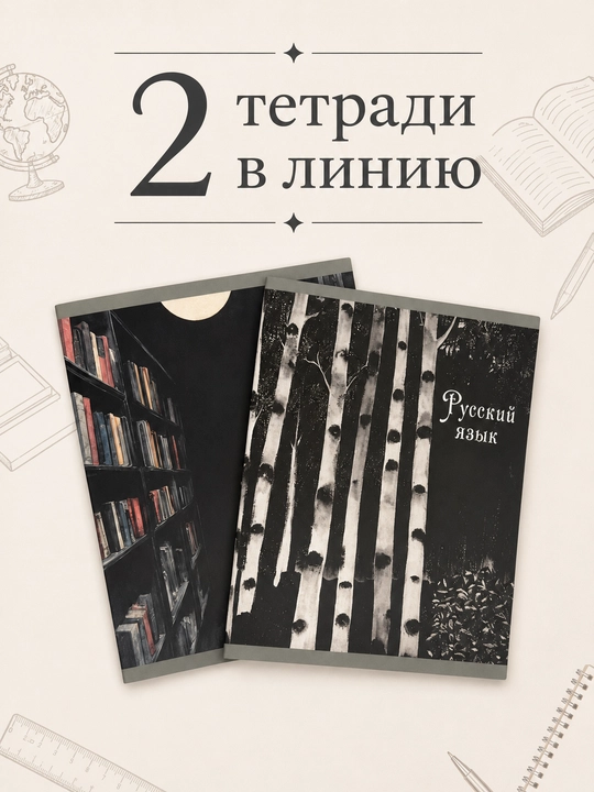 A5 formatda fan daftarlar to‘plami, 48 bet, katak va chiziqli, 10-12 dona, qo‘llanma bilan