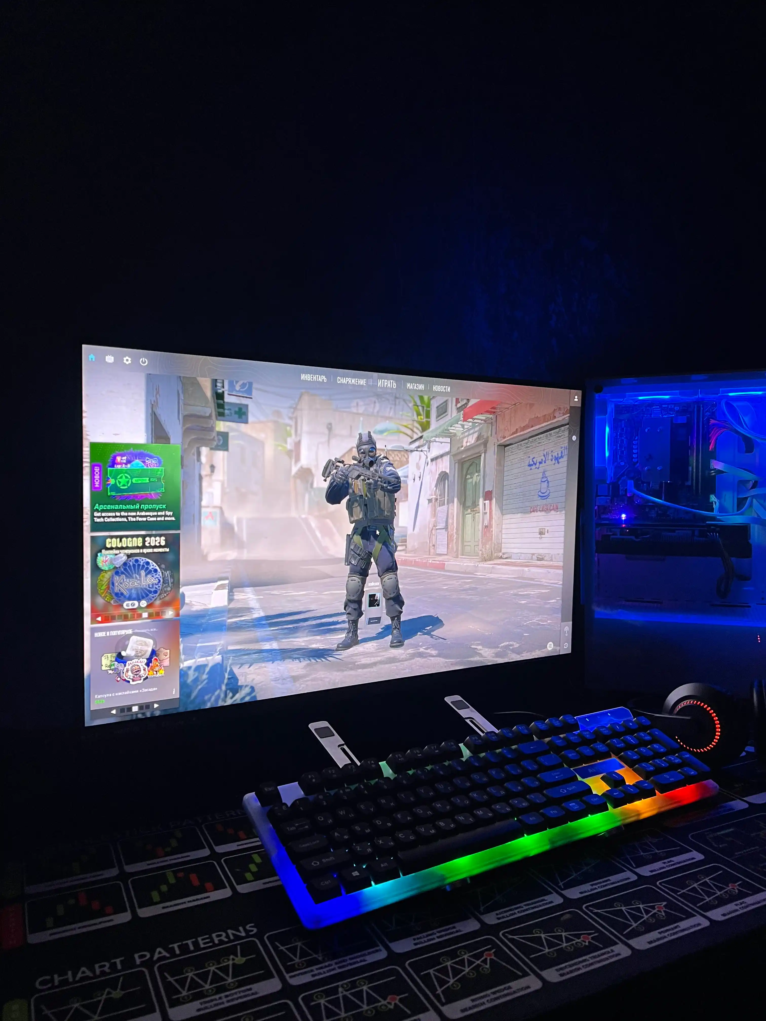 Компьютер, готовый комплект для игр и офиса RX580 8GB, 16GB RAM, ПК с корпусом и монитором