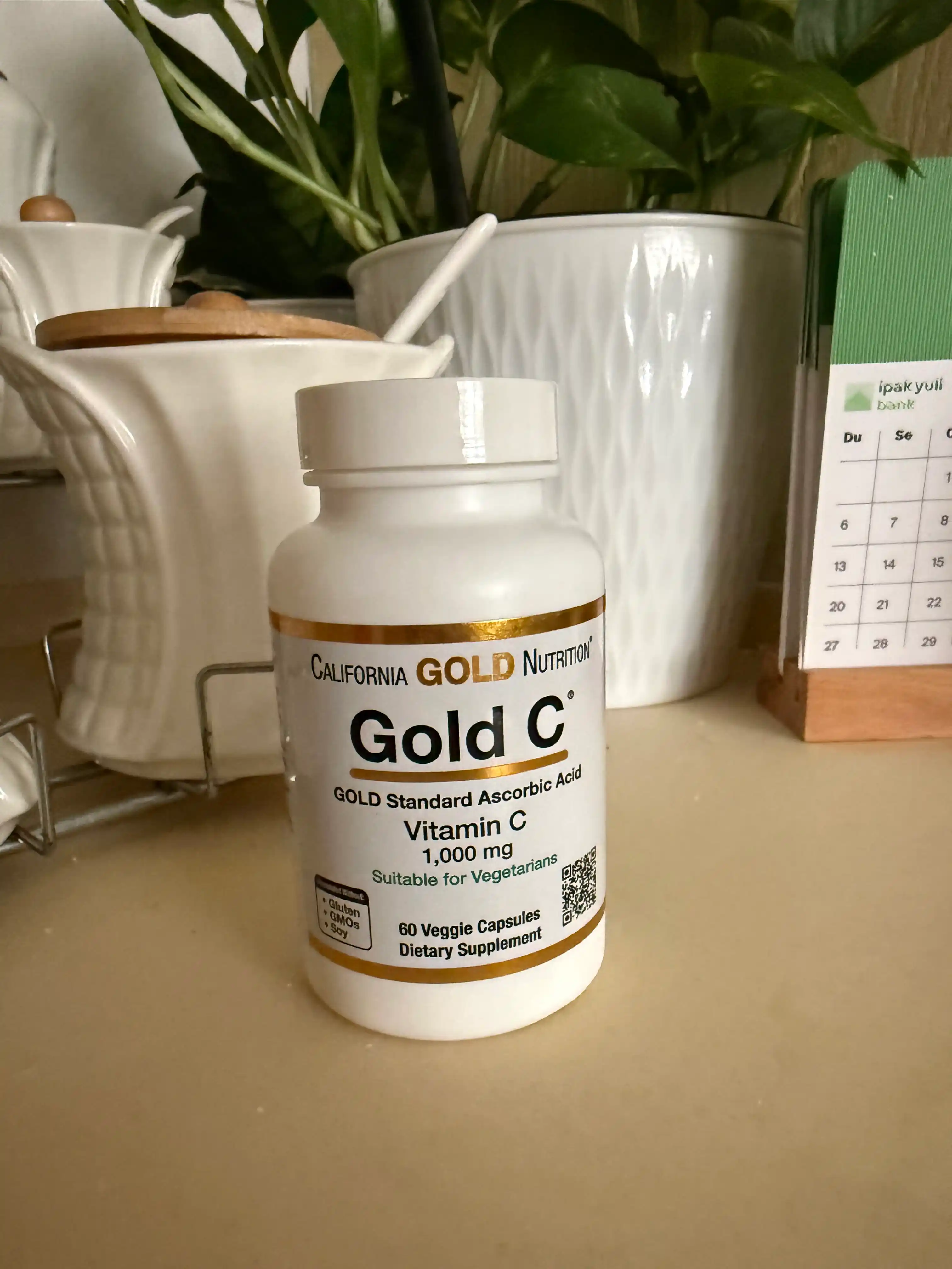 California Gold Nutrition, Gold C®, витамин C класса USP, 1000 мг, 60 растительных капсул