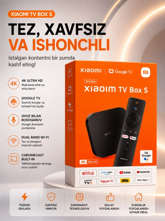 Xiaomi TV Box S (2-avlod) / Xiaomi TV Stick – Smart TV Media Pleeri 4K Ultra HD - 