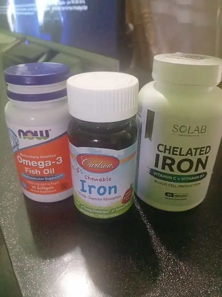 Temir xelat, SOLAB, C vitamini + B3 vitamini bilan, 60 kapsula