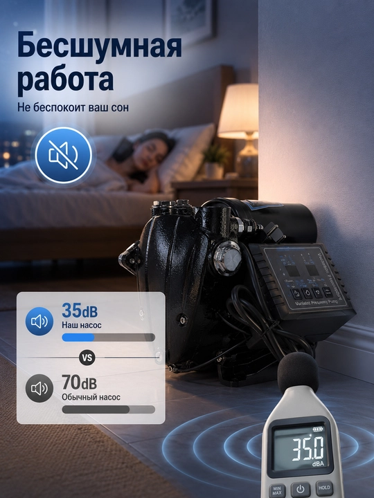 Частотный насос с постоянными магнитами Mirkol Moon - 370-550  220 В/50 Гц  2,0 м³/ч