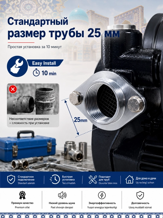 Частотный насос с постоянными магнитами Mirkol Moon - 370-550  220 В/50 Гц  2,0 м³/ч