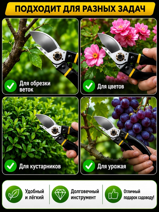 Секатор садовый универсальный