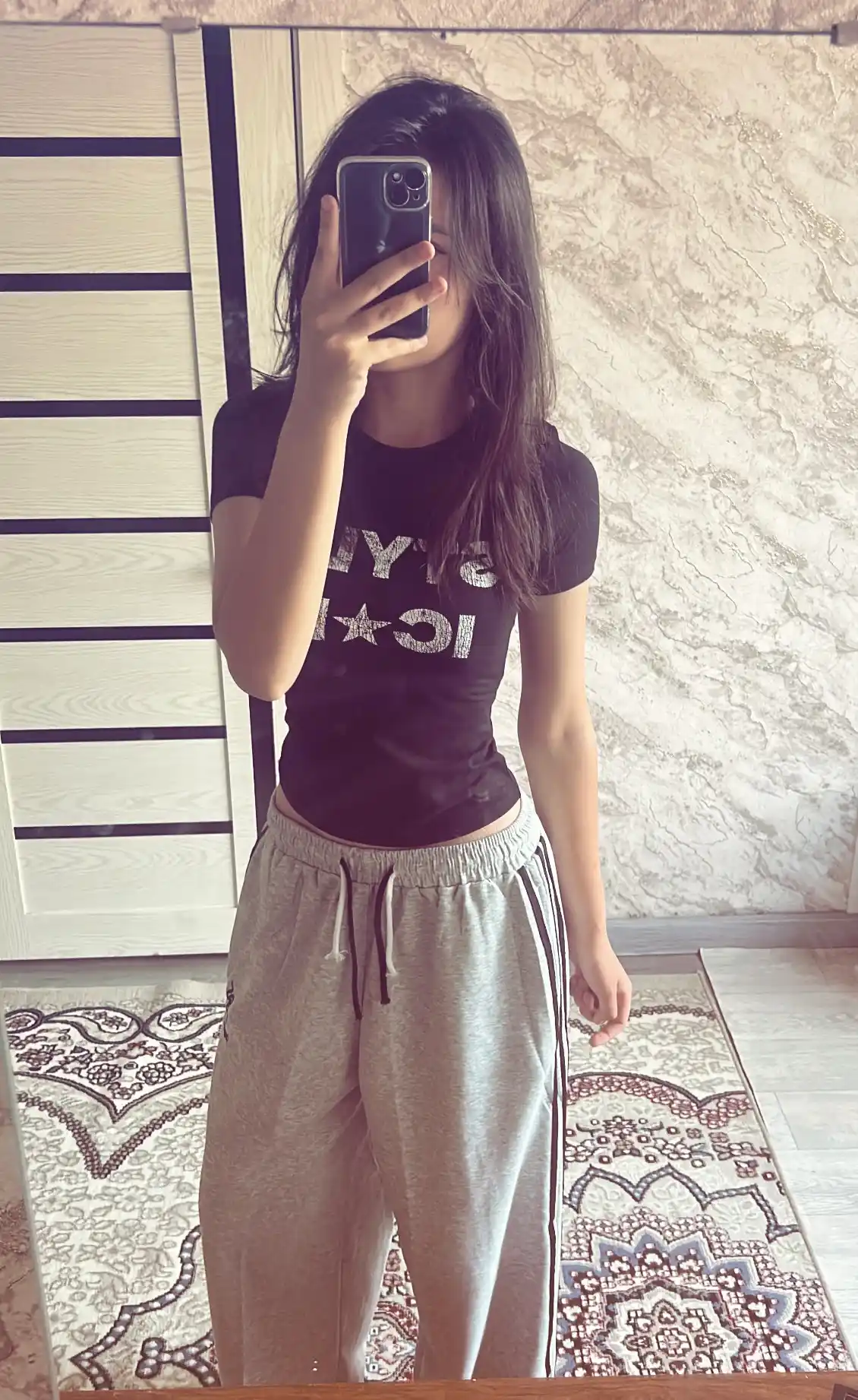 Ayollar triko, paxta, Y2K, koreys uslubi, katta o‘lcham, keng, triko joggerlar, kundalik
