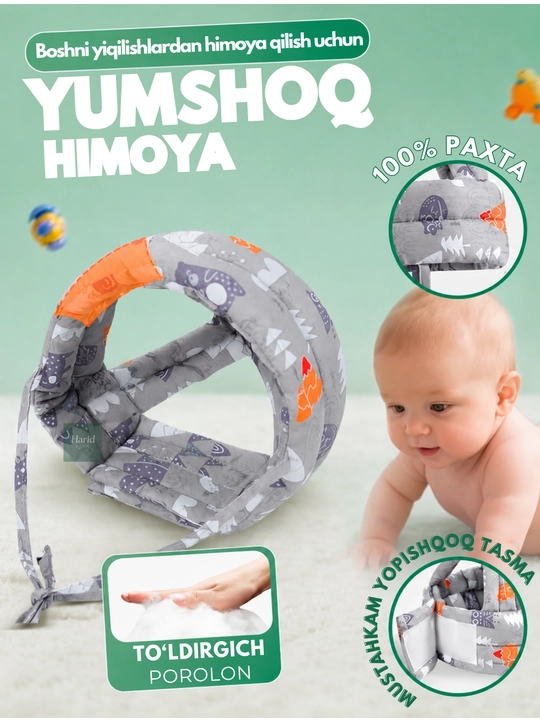 Bolalar uchun himoya shlemi, chaqaloqlar bosh kiyimi, boshga himoya, 3-36 oylik