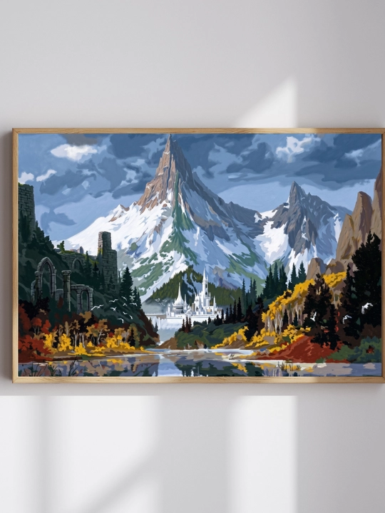 Raqamlar bo'yicha rasm chizish to'plami 40x50 sm polotno podramnikda YCGJ36583 - 
