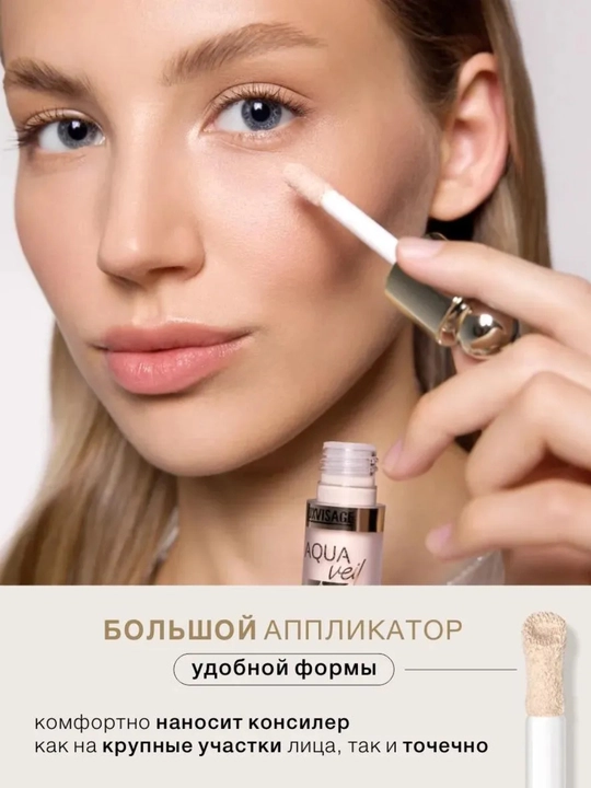 Консилер, корректор флюид Luxvisage AQUA veil HYALURON COMPLEX, для лица  4.5 гр