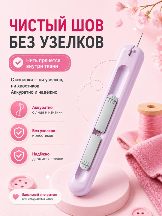 2 tasi 1 da tikuv asbobi, ip o‘tkazgich va chok so‘kgich