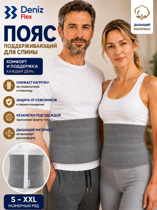 Согревающий пояс для поясницы, эластичный, унисекс для мужчин и женщин поддерживающий бандаж - 