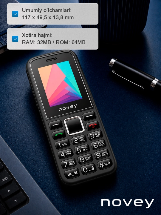 Tugmali telefon NOVEY 106