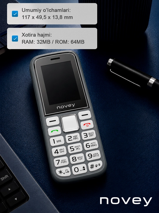 Tugmali telefon NOVEY 106