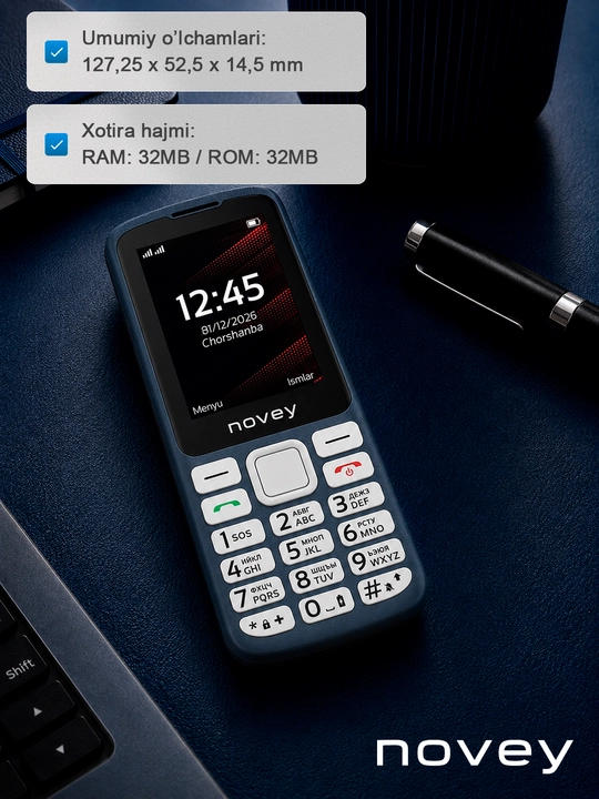 Knopkali telefon Novey 200