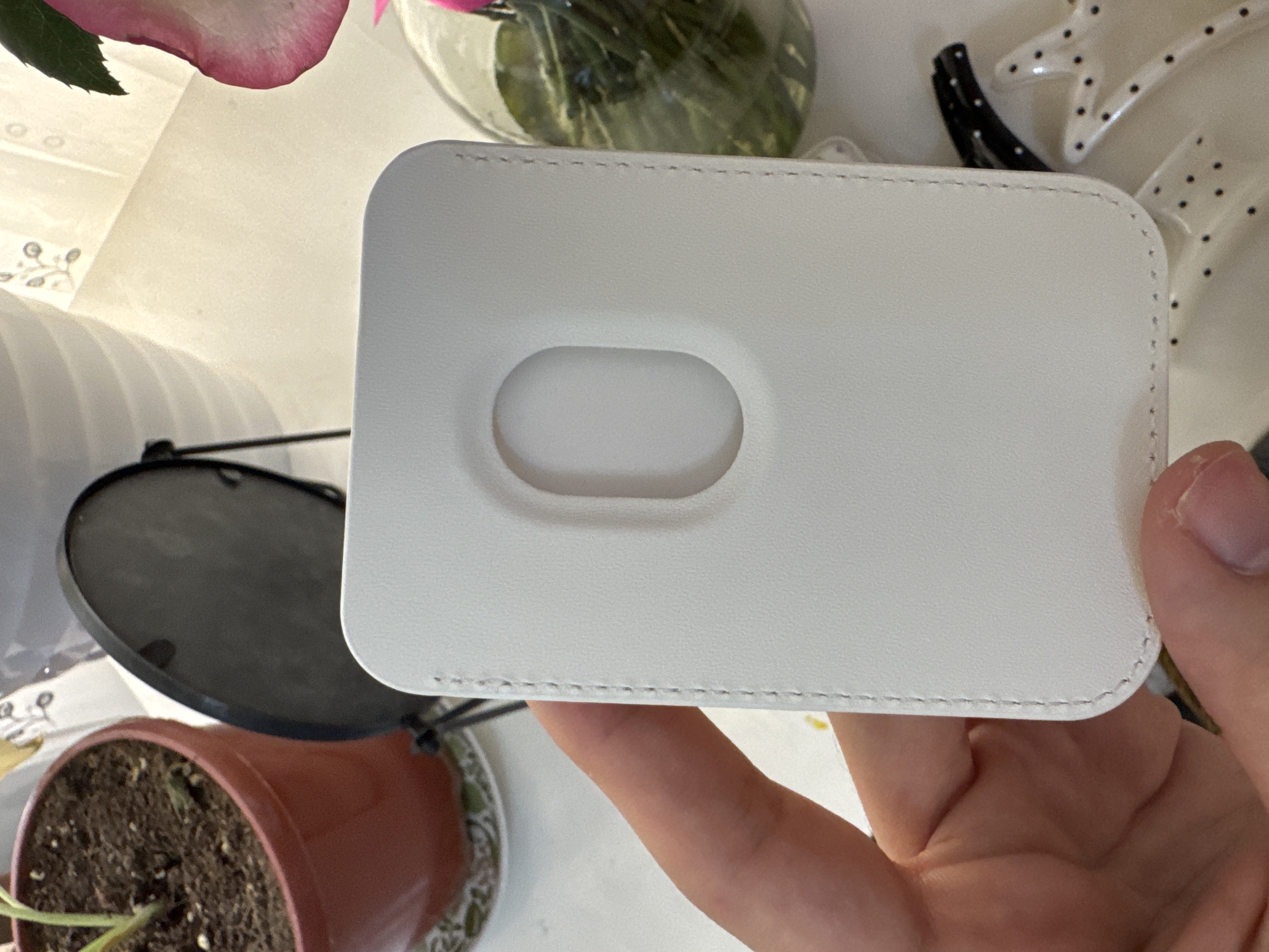 Картхолдер для iPhone MagSafe магнитный, с принтом "I want to go home" и "Coffee"