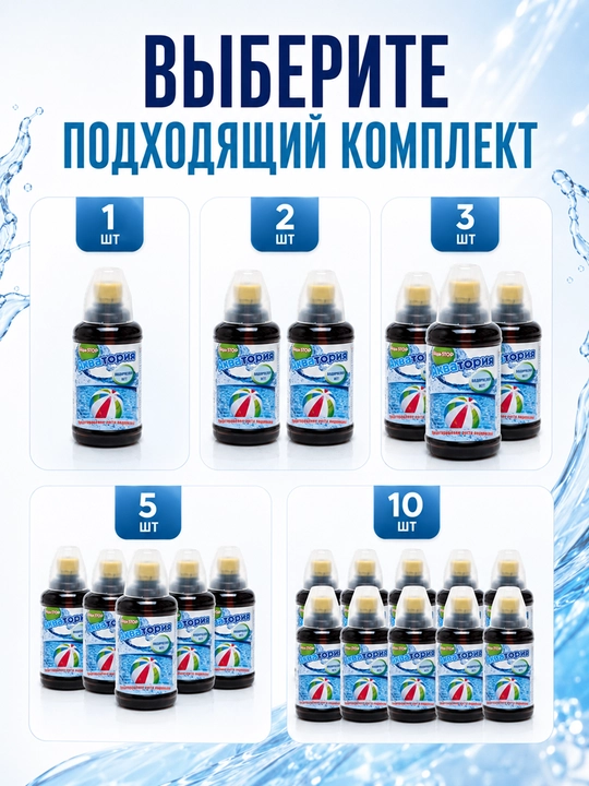 Средство для очистки бассейна, Акватория Alga-STOP, 500 мл