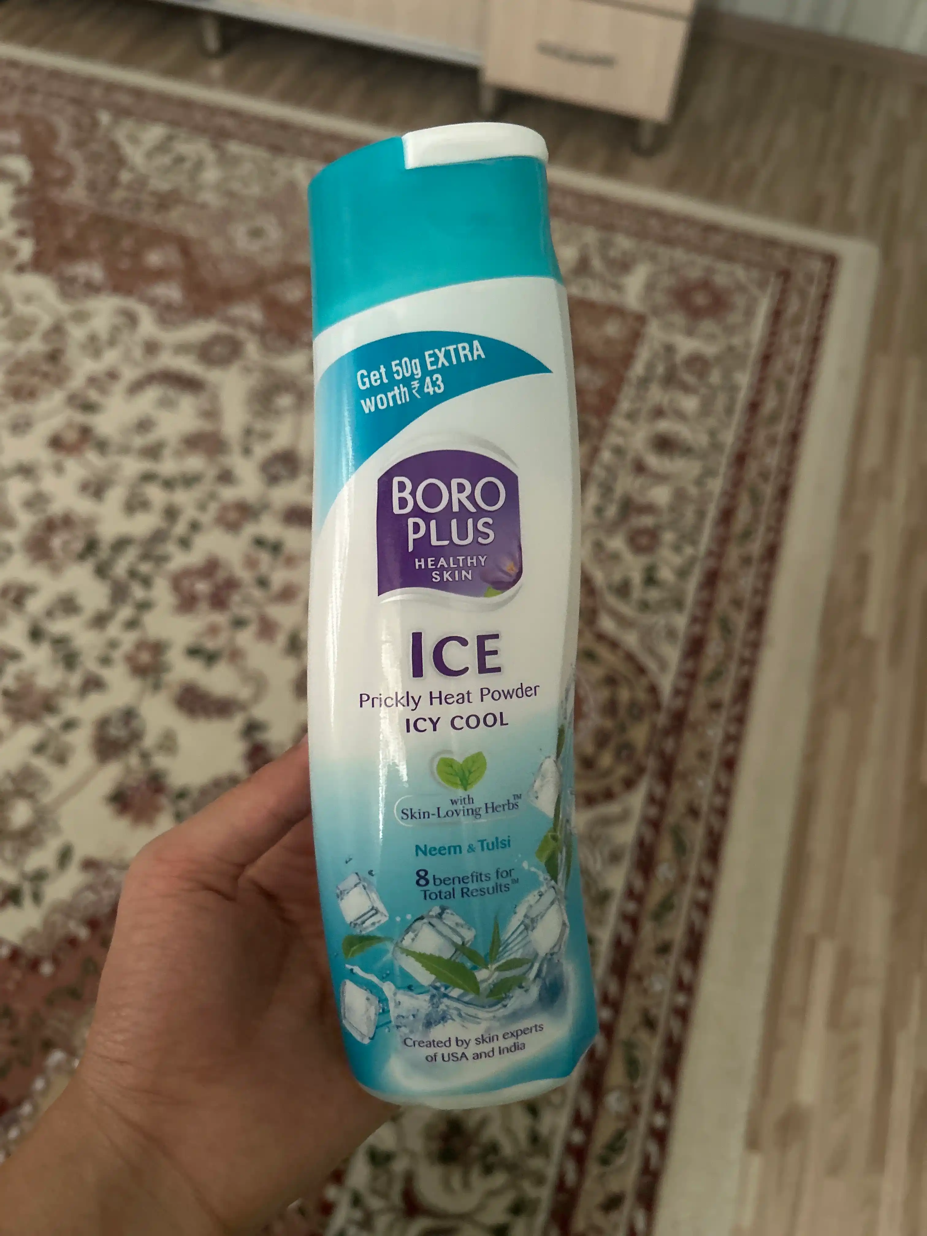 Порошок-антиперспирант Boro Plus ICE, 210 г, тальк, порошок для замораживания, для депиляции