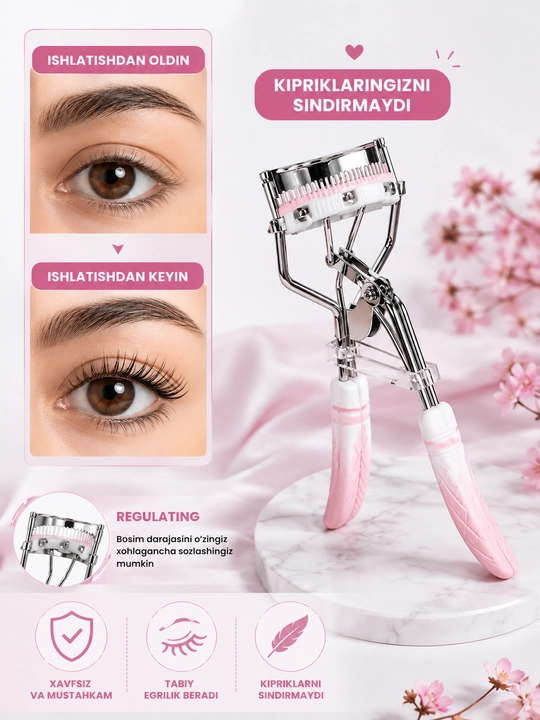 Kipriklarni jingalak qilish uchun kerler-qisqich - 