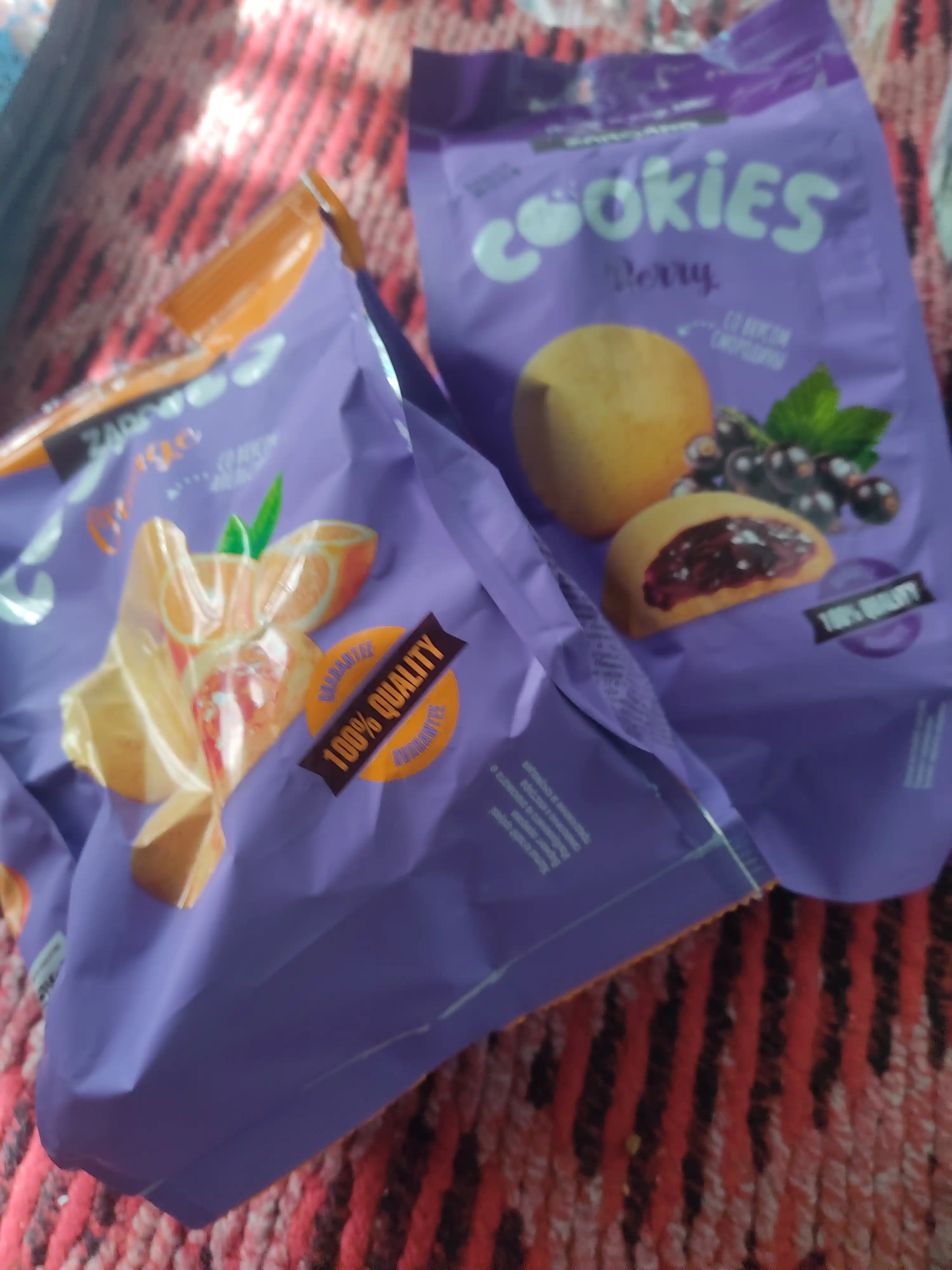 Печенье сдобное с начинкой со вкусом апельсина "ORANGE COOKIES"