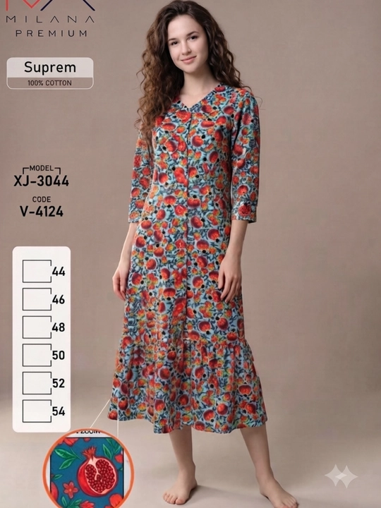 Ayollar xalati Milana Premium 100% xb suprem, ko‘ylak kundalik kiyishga uchun 42-60 - 