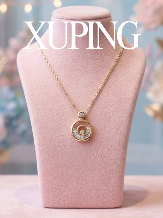 Женский цепочка Xuping с подвеской бабочка, камень, кулон. бижутерия премиум - 