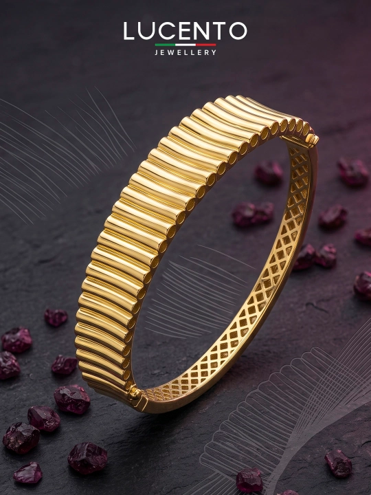 Жесткий браслет LUCENTO JEWELLERY из золота 585 пробы