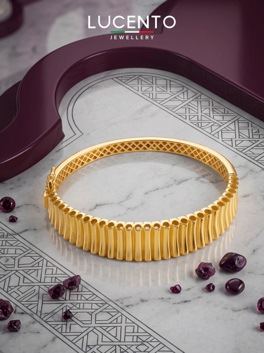 Жесткий браслет LUCENTO JEWELLERY из золота 585 пробы - 