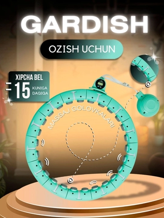 Ozish va fitnes uchun halqa, massaj xulaxup, sozlanadigan va 360 aylanishlar hisoblagichi bilan