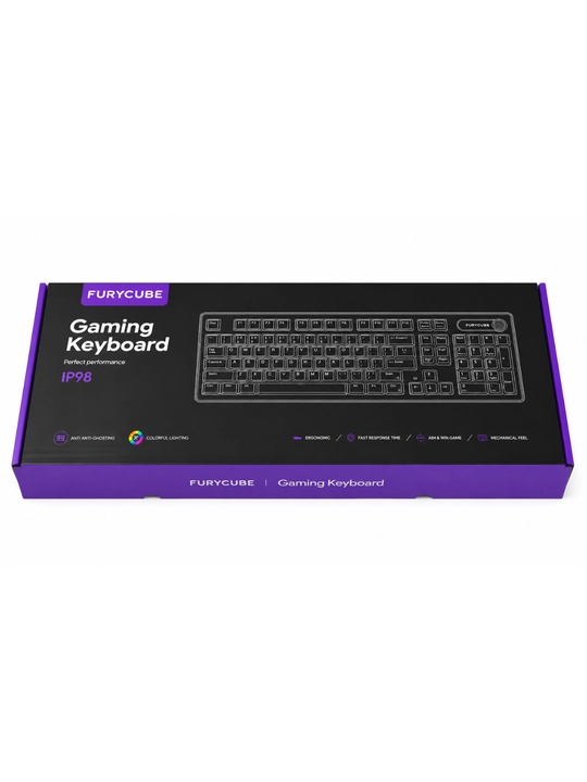 Комплект FURYCUBE IP98: RGB мембранная клавиатура, 98 клавиш