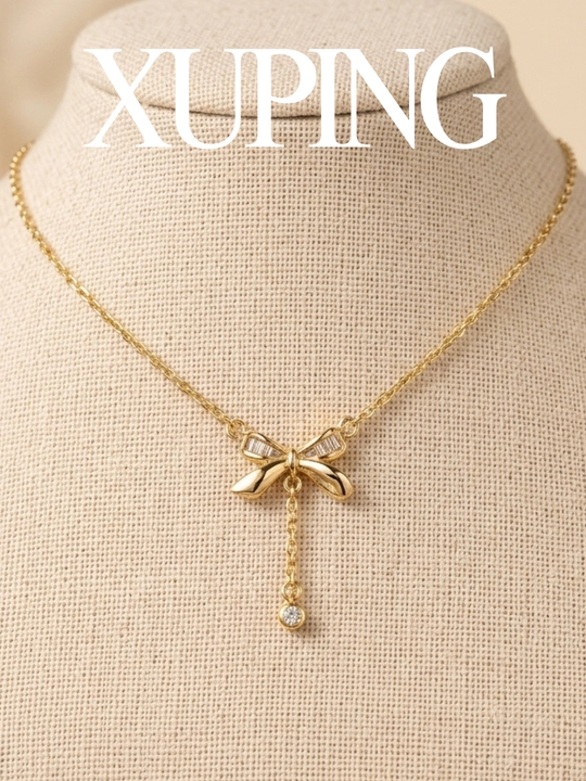 Женский цепочка Xuping с подвеской бабочка, камень, кулон. бижутерия премиум - 