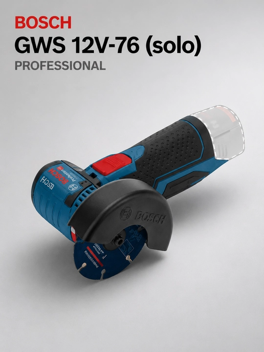 Akkumulyatorli burchak shlifmashinasi Bosch GWS 12V-76 (solo) Professional - 