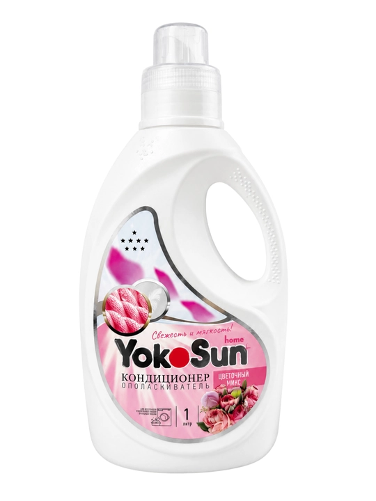 YokoSun кондиционер, 1 л, без аромата для детей, эдельвейс для всей семьи