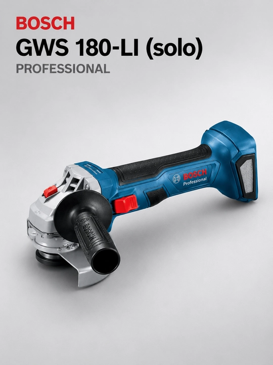 Akkumulyatorli burchak shlifmashinasi Bosch GWS 180-LI (solo) Professional - 